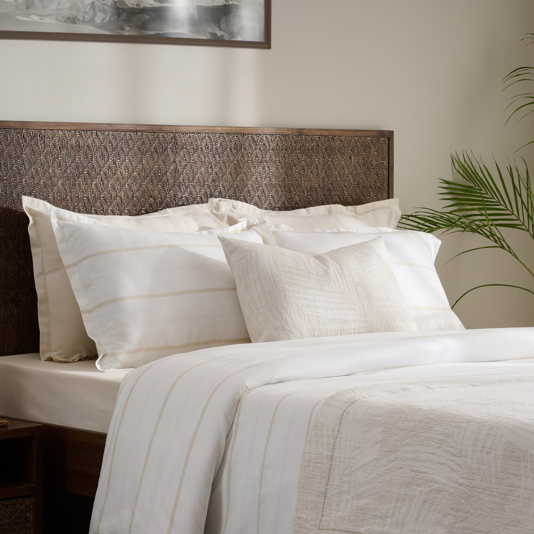 Palm Shadow | Cotton Linen | Jacquard | Bed Set