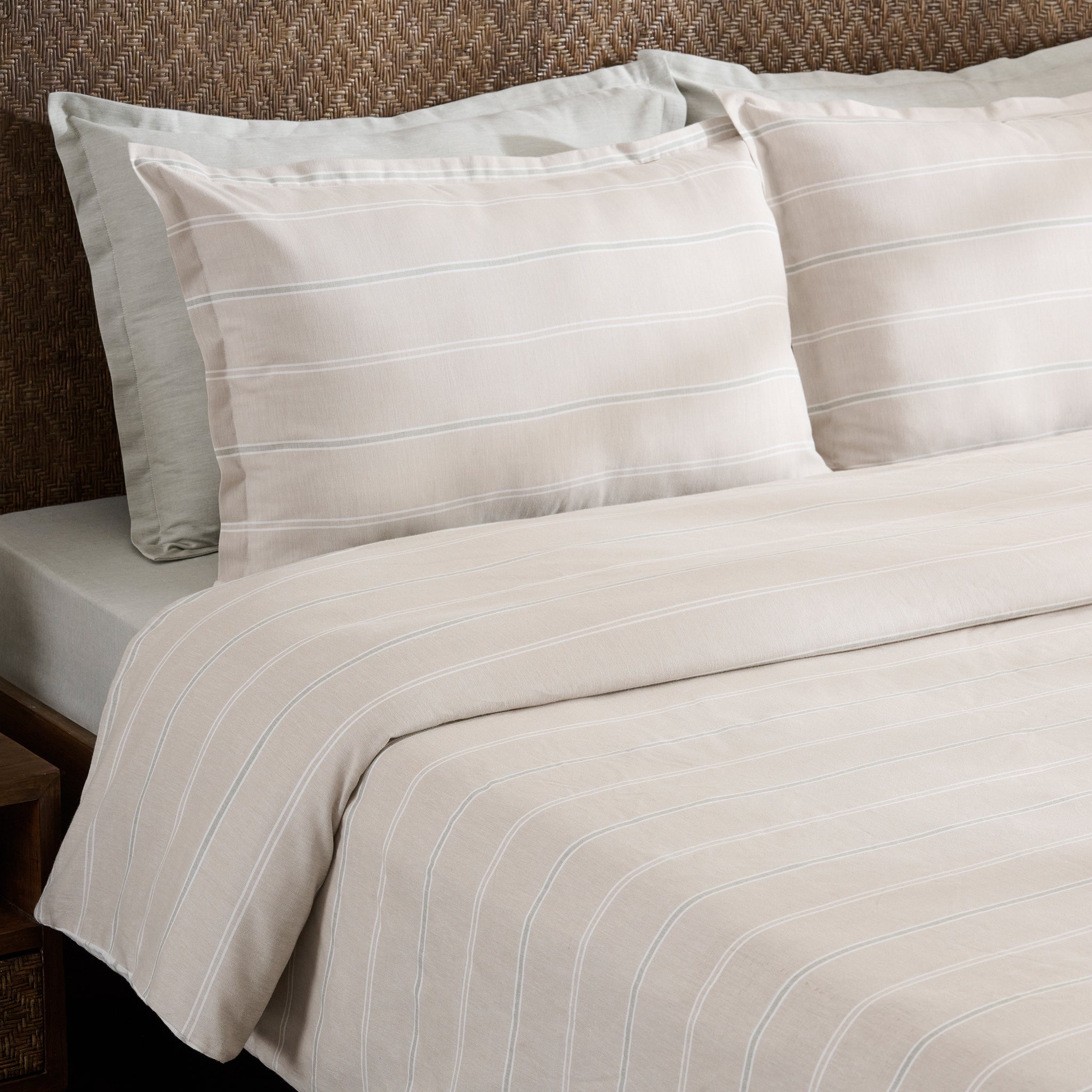 Sage Twinline  | Cotton Bamboo | Chambray | Duvet Cover