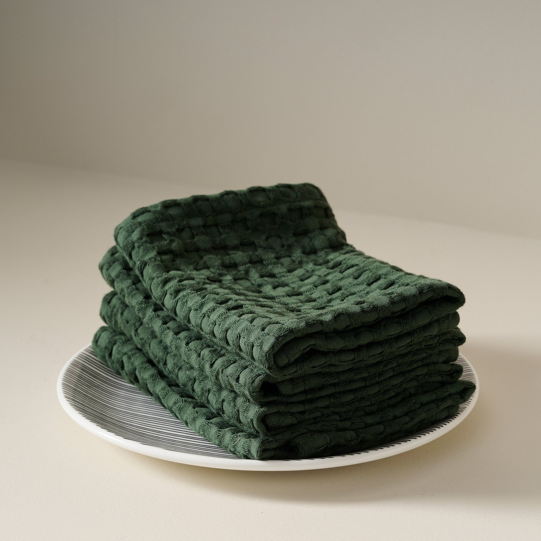 Verde | Cotton Bamboo | Waffle | Face Towel