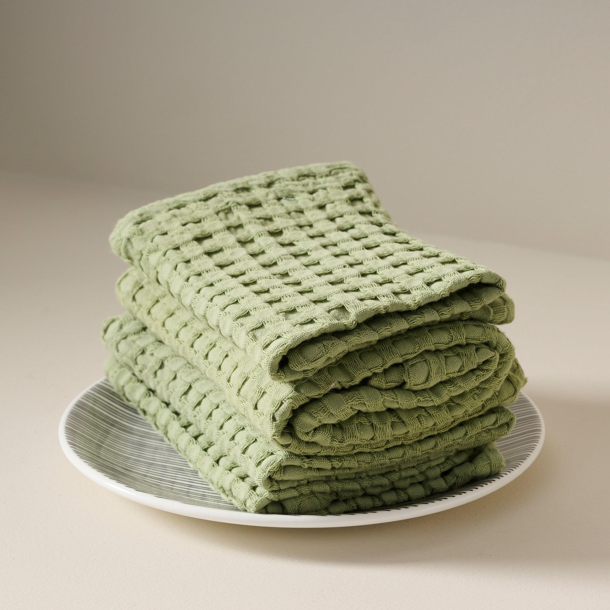 Frosted Green | Cotton | Waffle | Face Towel