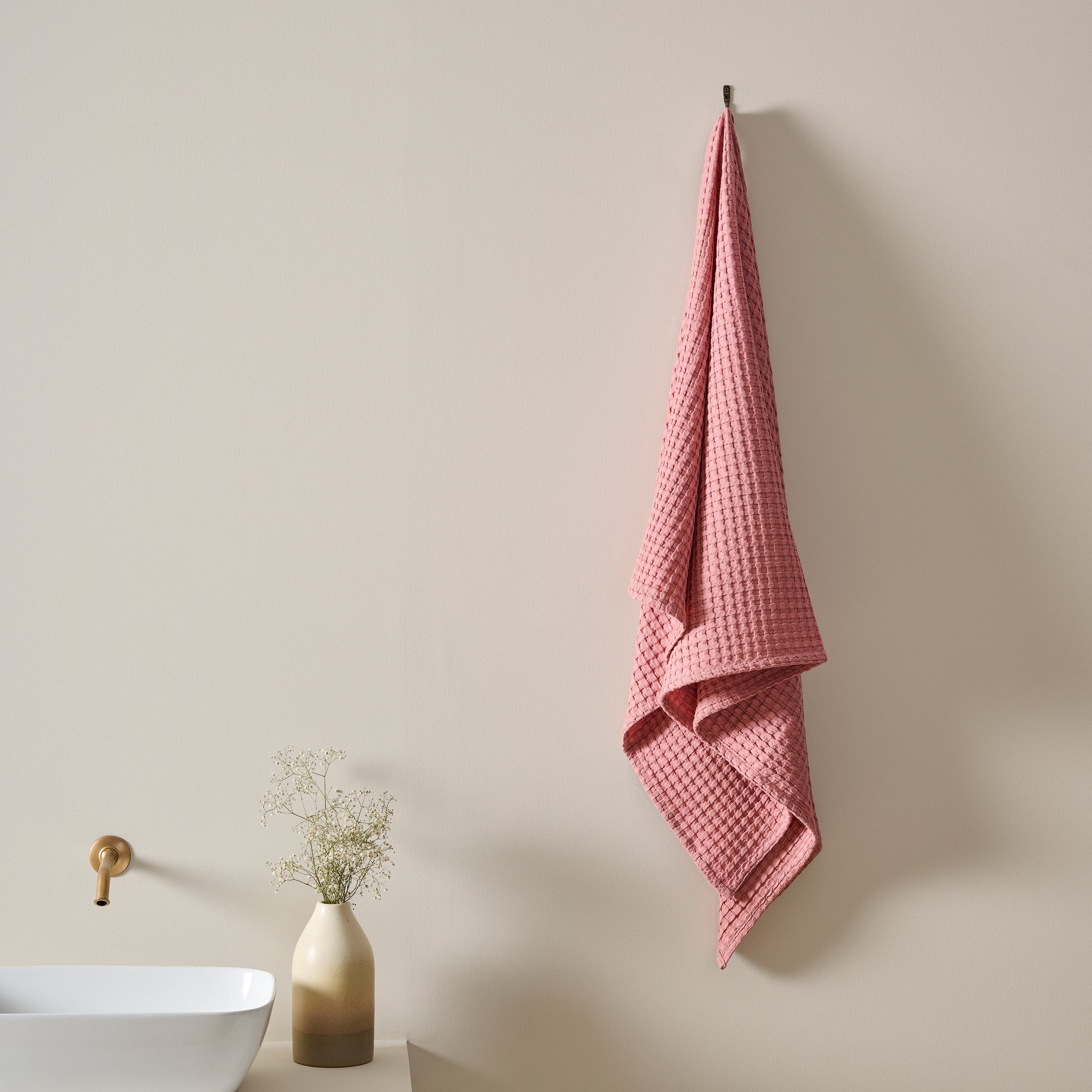 Chalk | Cotton | Waffle | XL Bath Towel