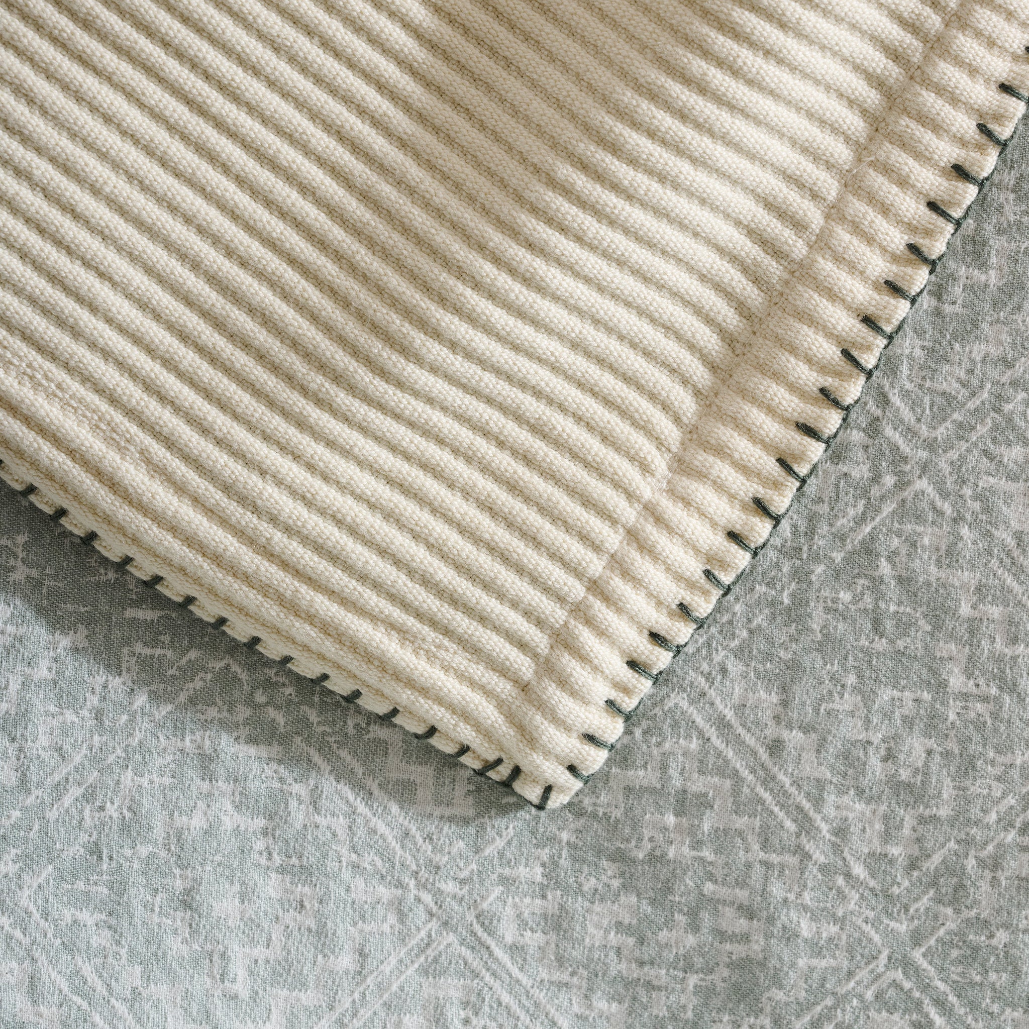 Cream Whip  | Cotton Bamboo | Cord Rib | Throw