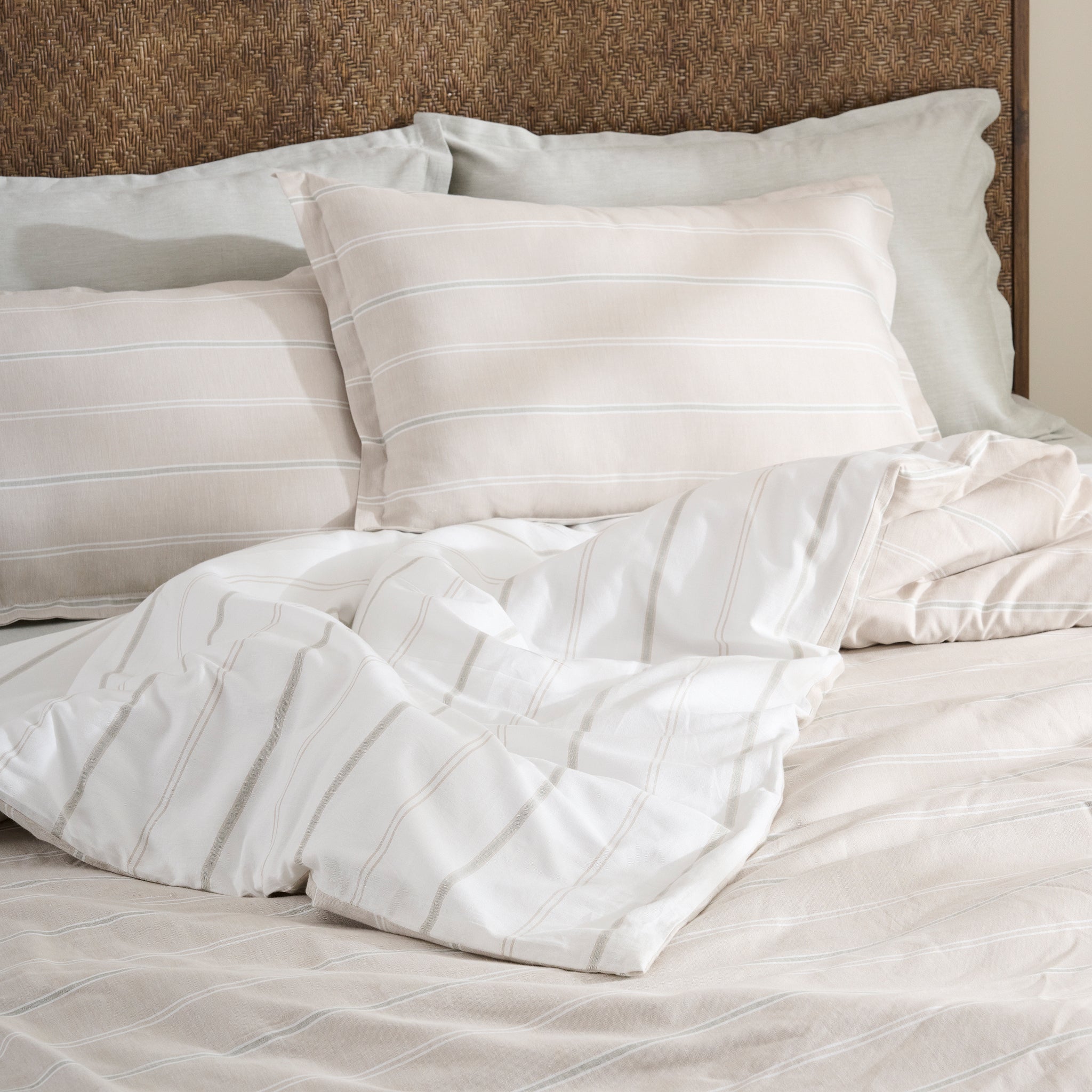 Sage Twinline  | Cotton Bamboo | Chambray | Duvet Cover