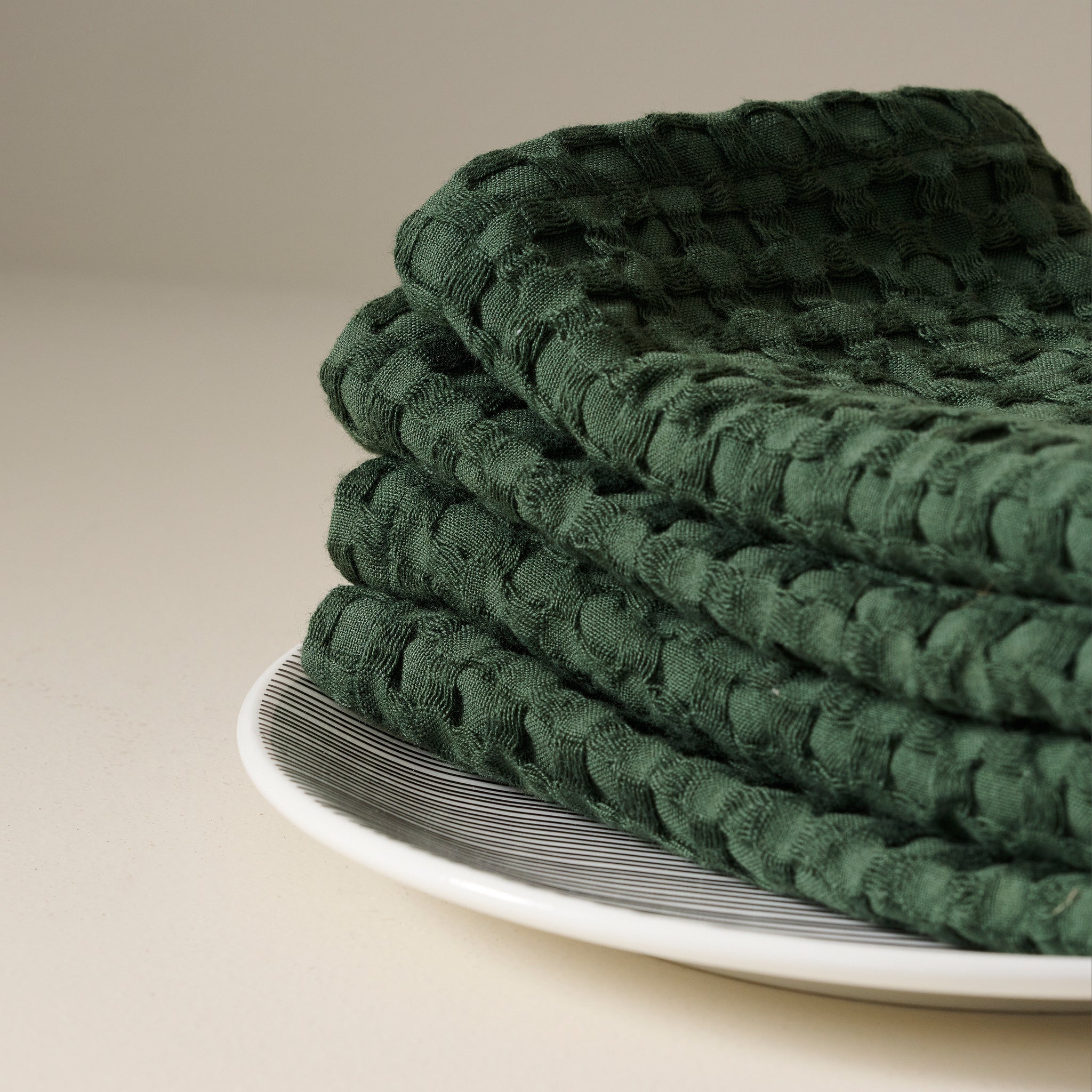 Verde | Cotton Bamboo | Waffle | Face Towel