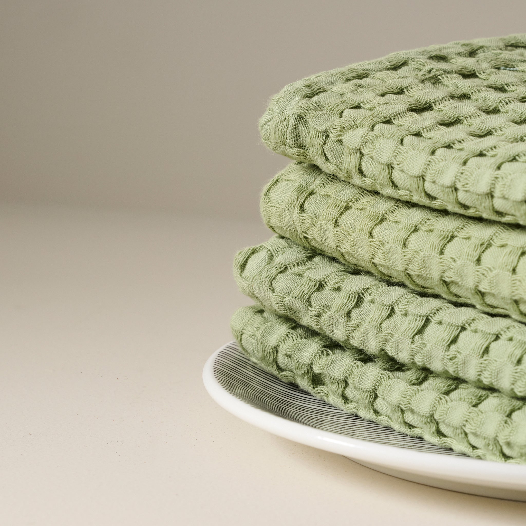 Frosted Green | Cotton | Waffle | Face Towel