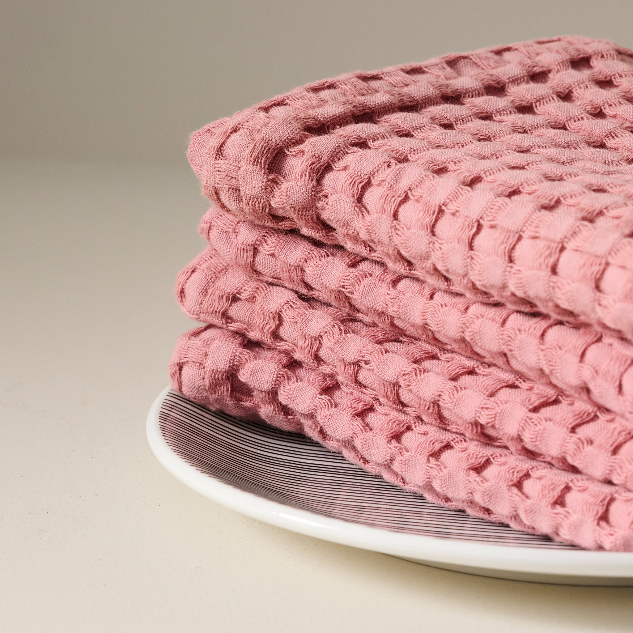 Dusty Pink | Cotton | Waffle | Face Towel