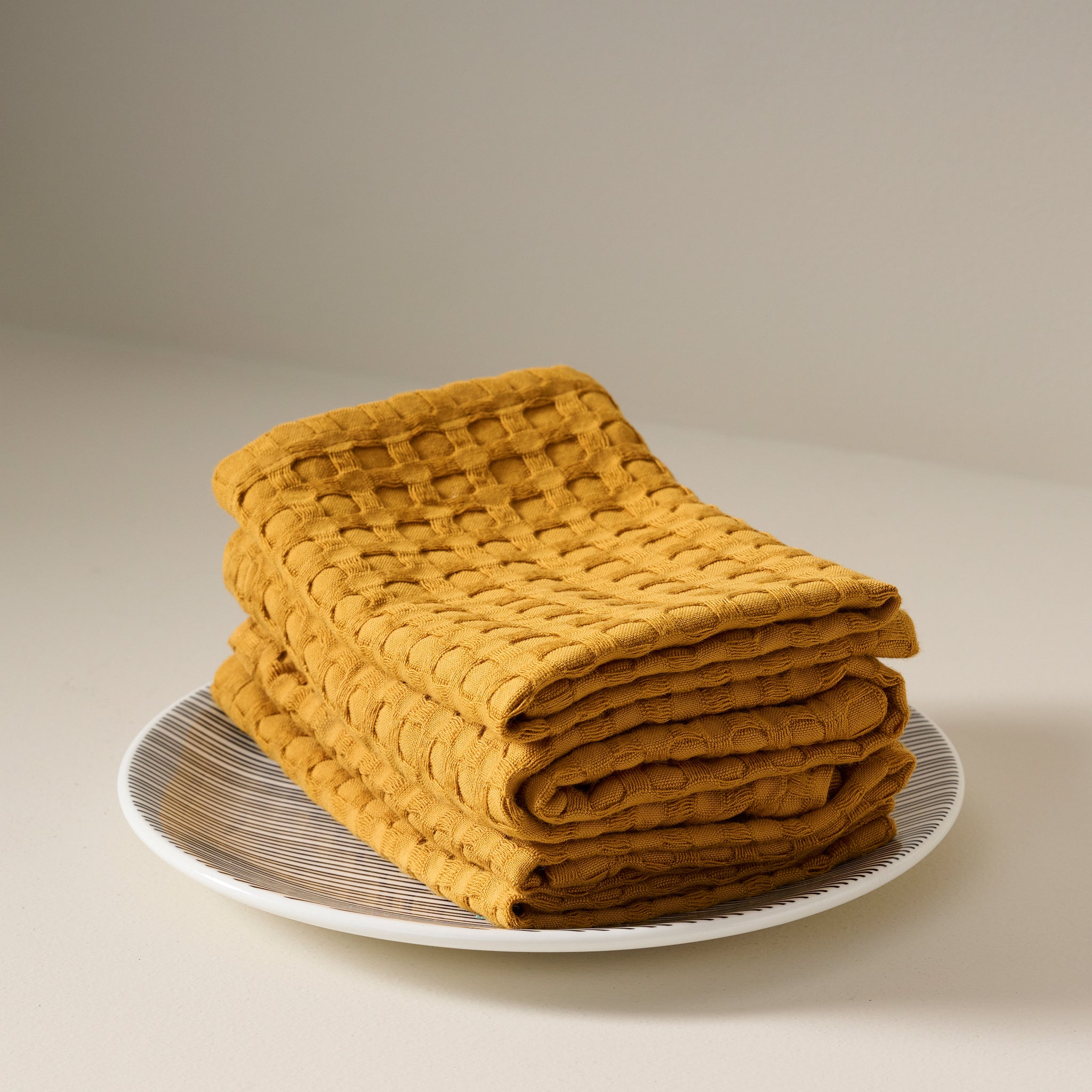 Ochre | Cotton Bamboo | Waffle | Face Towel