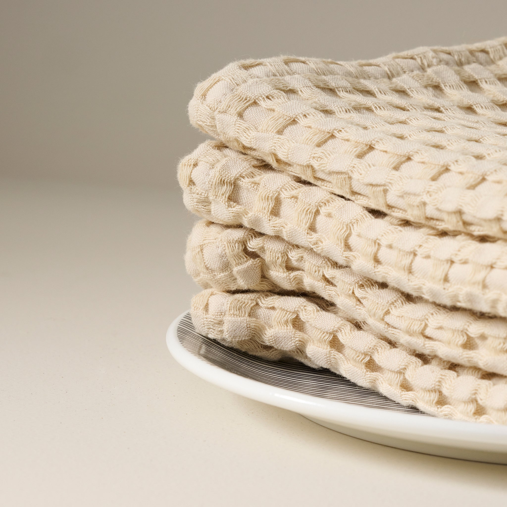 Creamy Malt | Cotton | Waffle | Face Towel