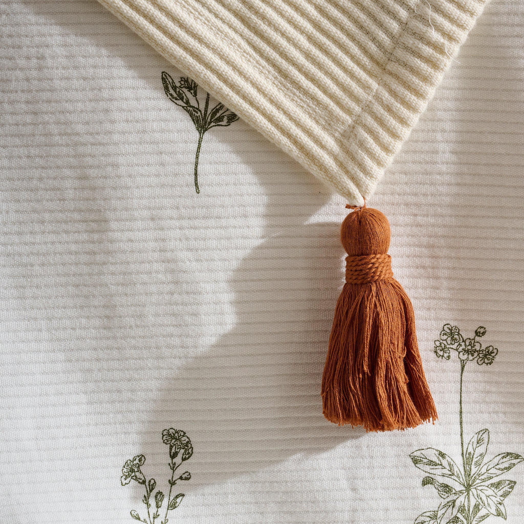 Cream Plume | Cotton Bamboo | Cord Rib | Throw