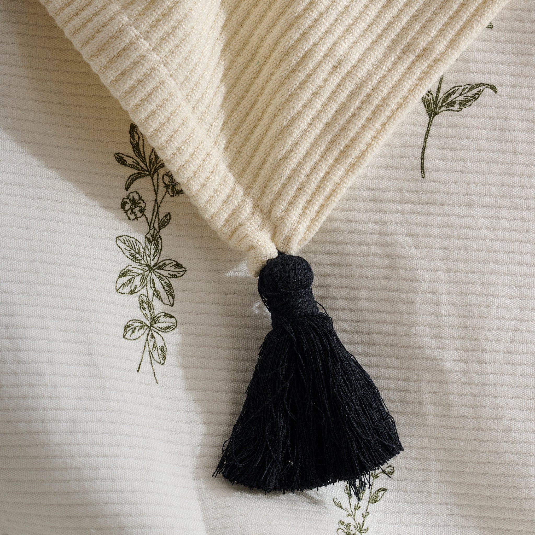 Cream Plume | Cotton Bamboo | Cord Rib | Throw