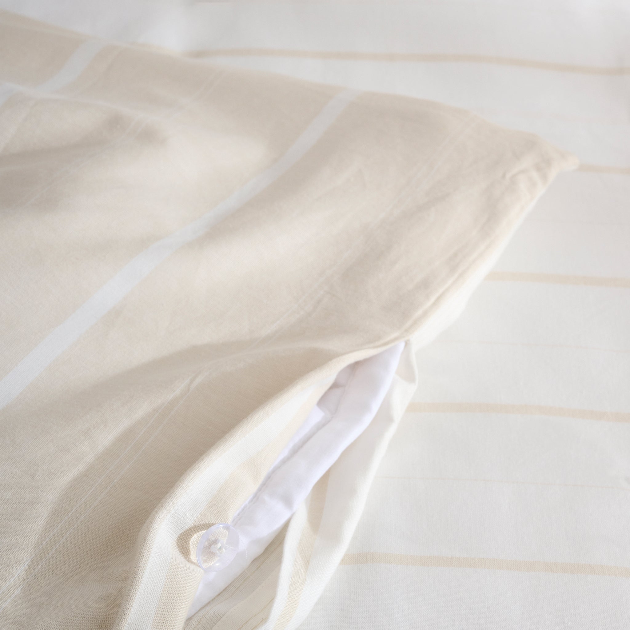 Sand Stripe  | Cotton Bamboo | Chambray | Duvet Cover