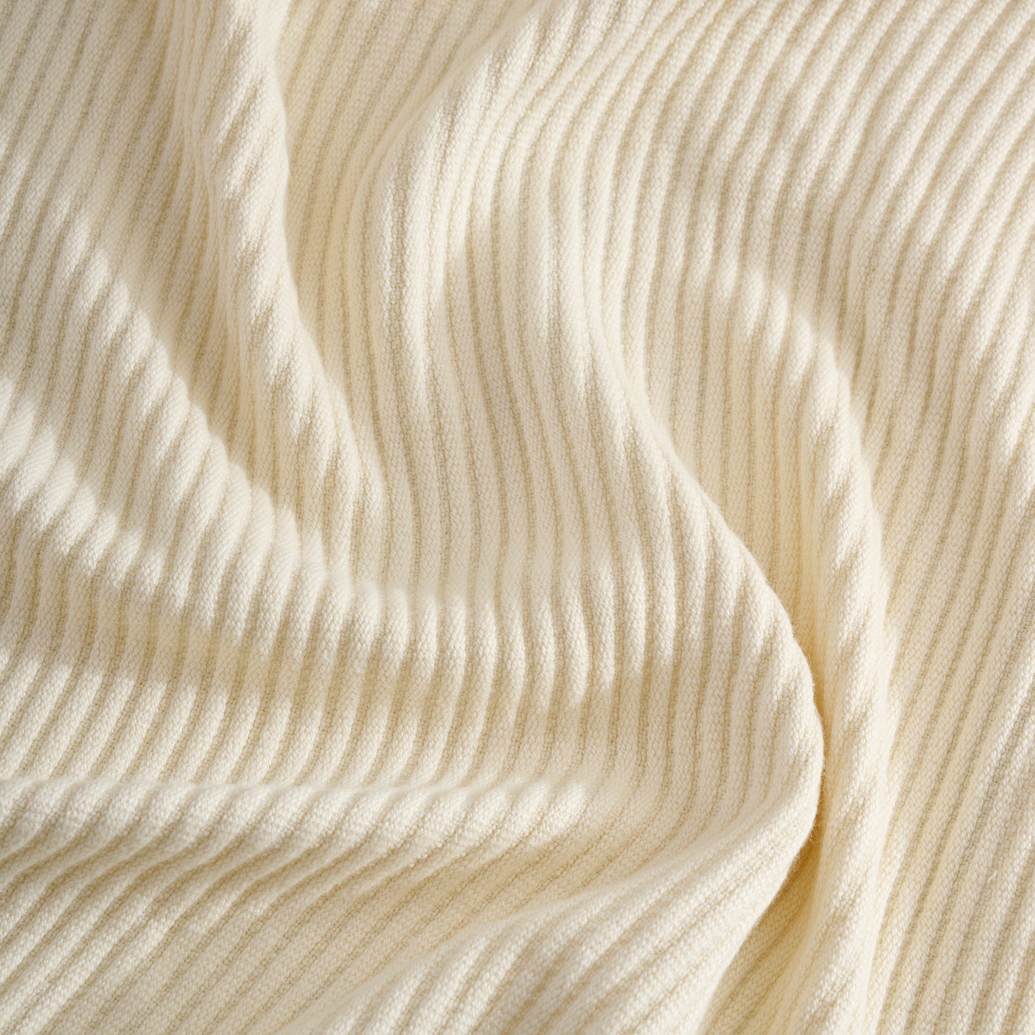 Cream Plume | Cotton Bamboo | Cord Rib | Throw