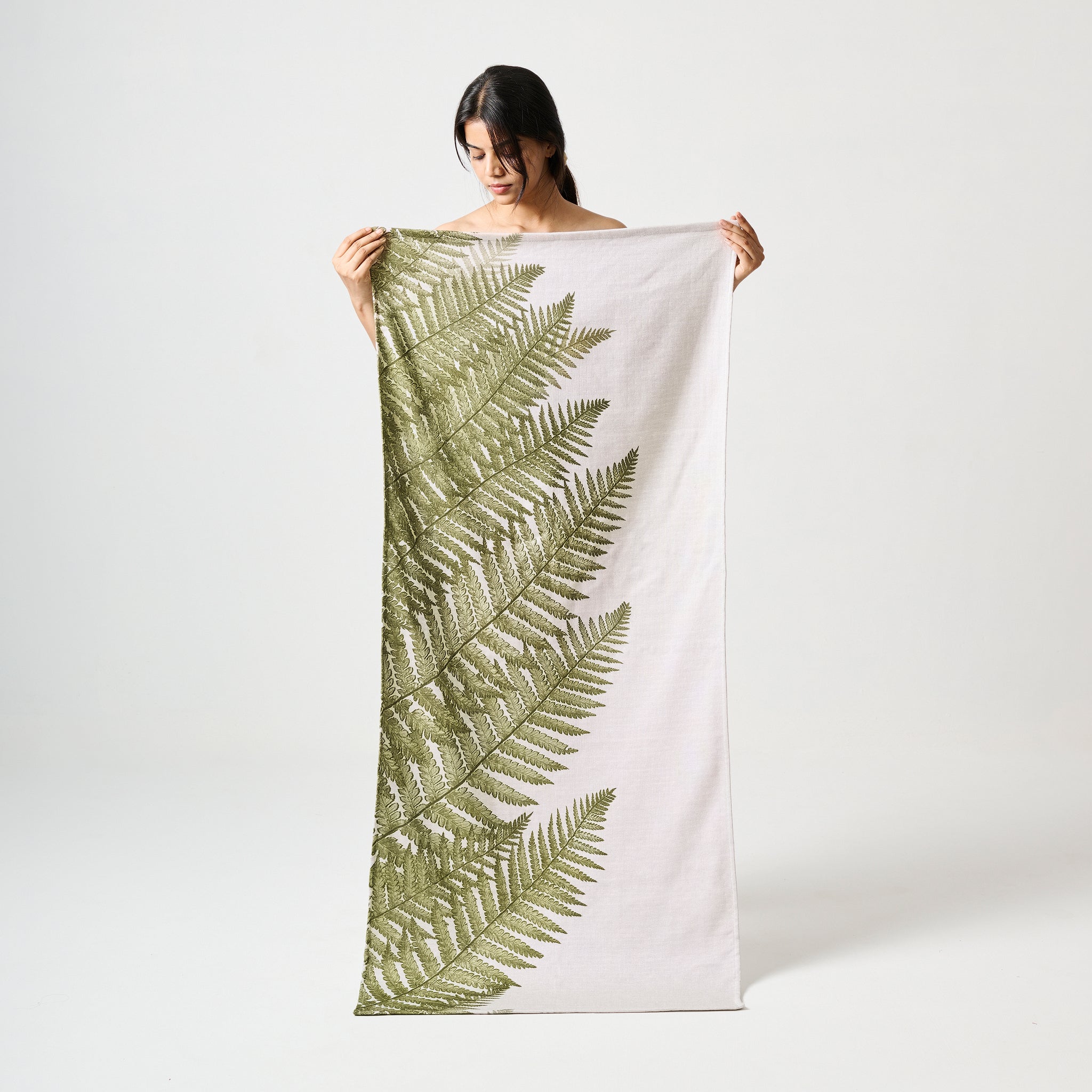 Fern Print | Cotton Bamboo | Hammam Terry | Towel