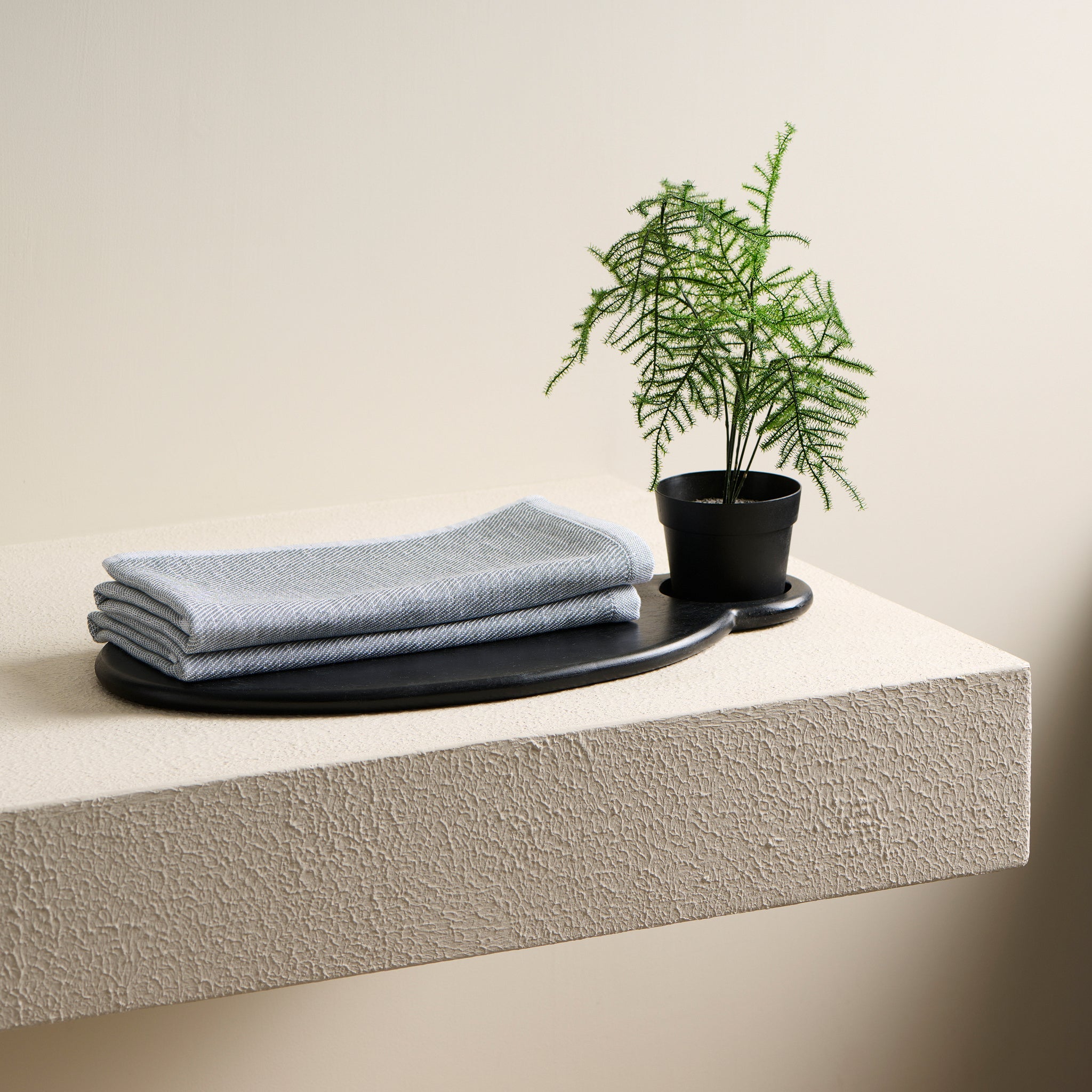 Earth Stucco |  Cotton Bamboo | Hammam Terry | Hand Towel