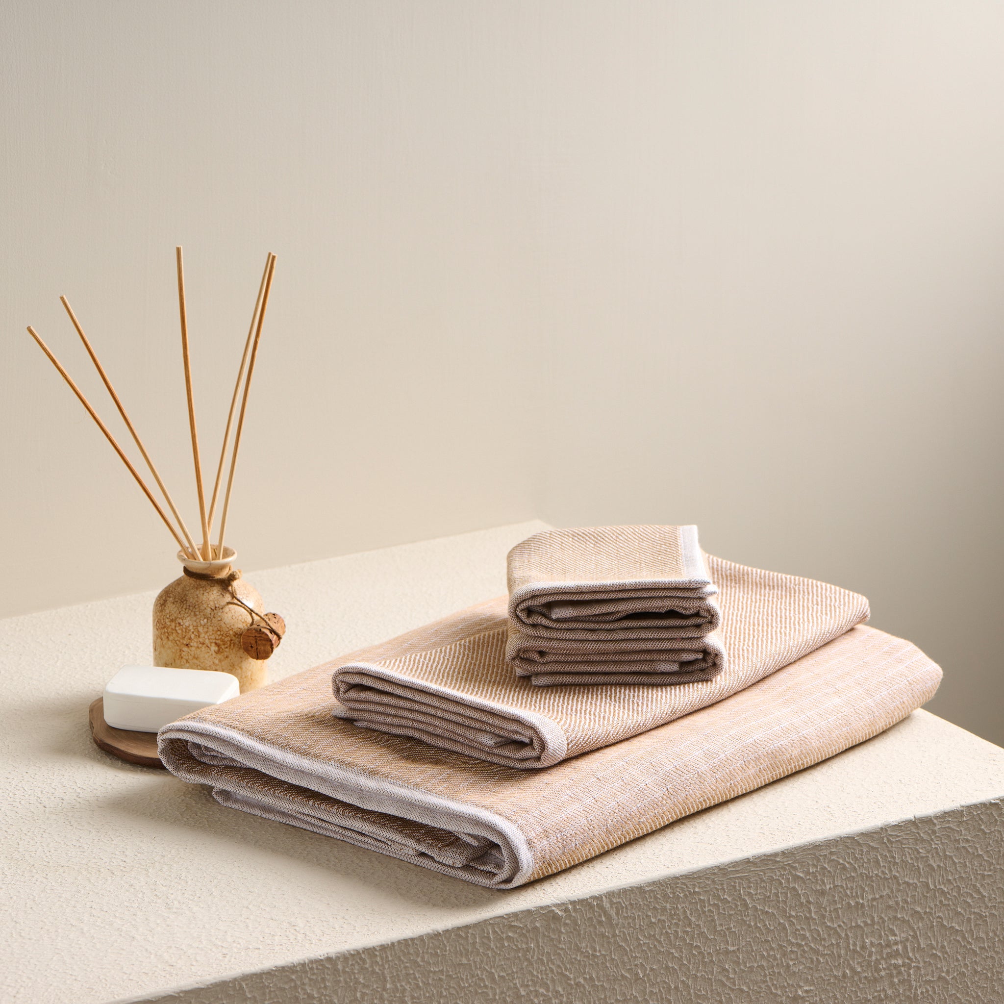 Earth Stucco | Cotton Bamboo | Hammam Terry | Bath Set