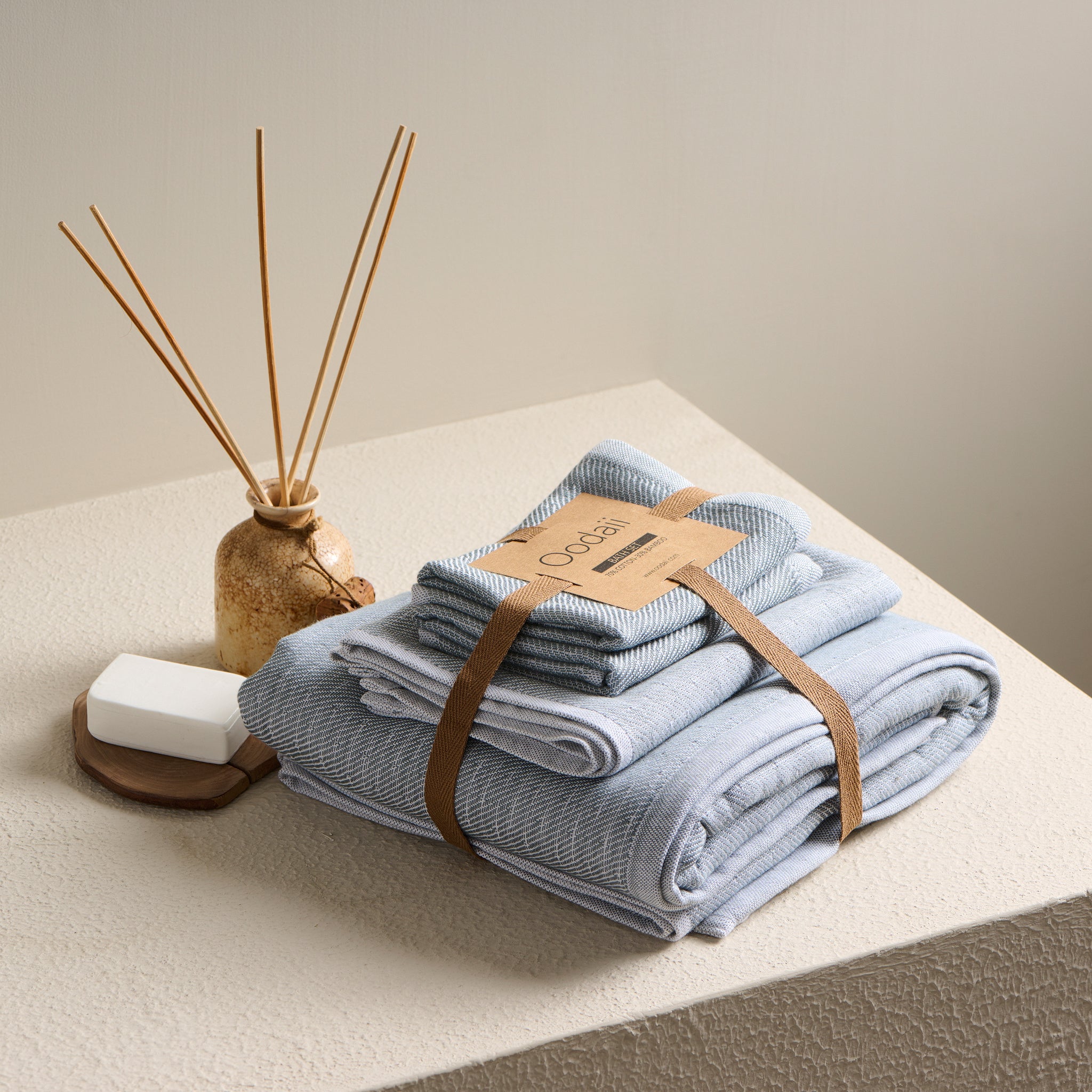 Earth Stucco | Cotton Bamboo | Hammam Terry | Bath Set