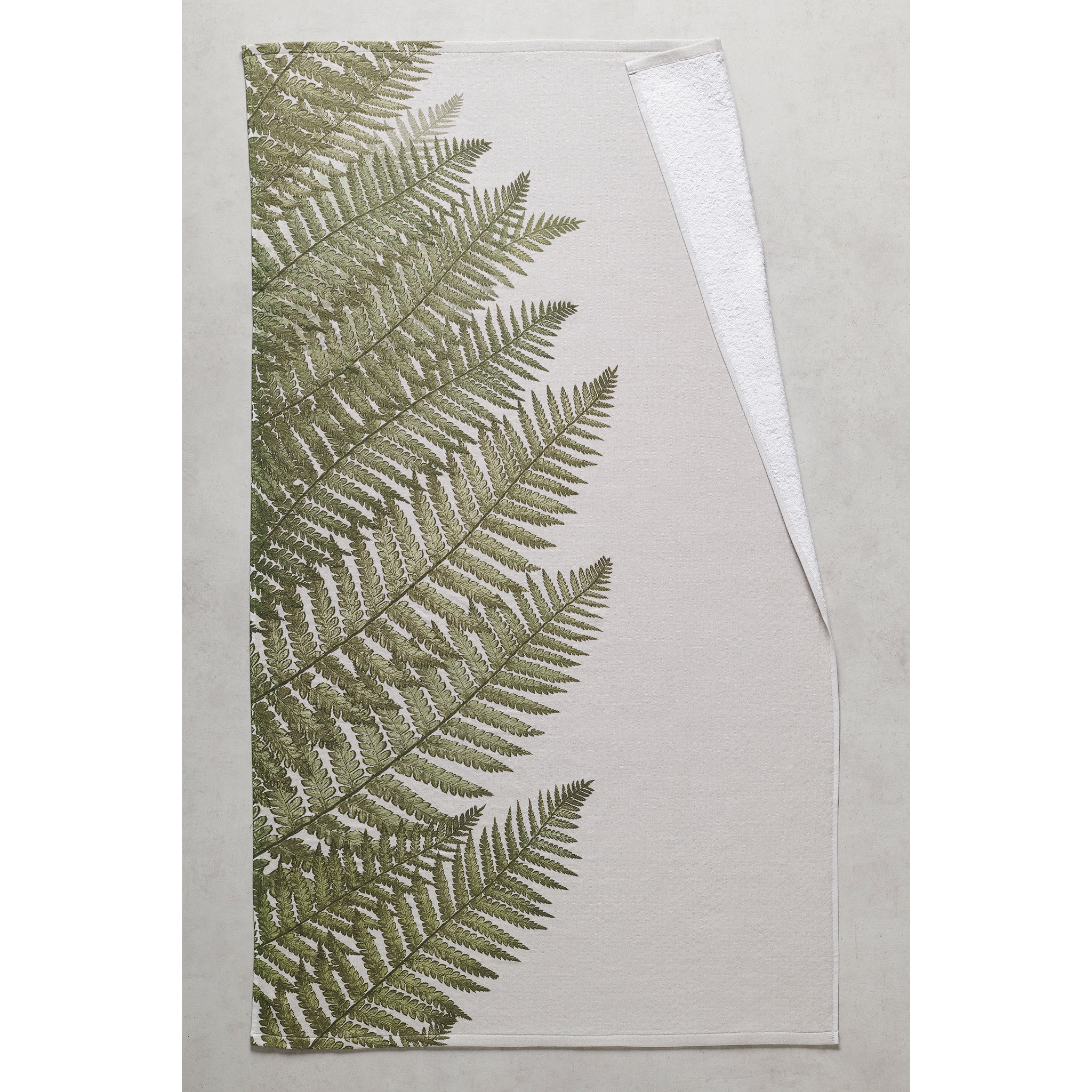 Fern Print | Cotton Bamboo | Hammam Terry | XL Bath Towel