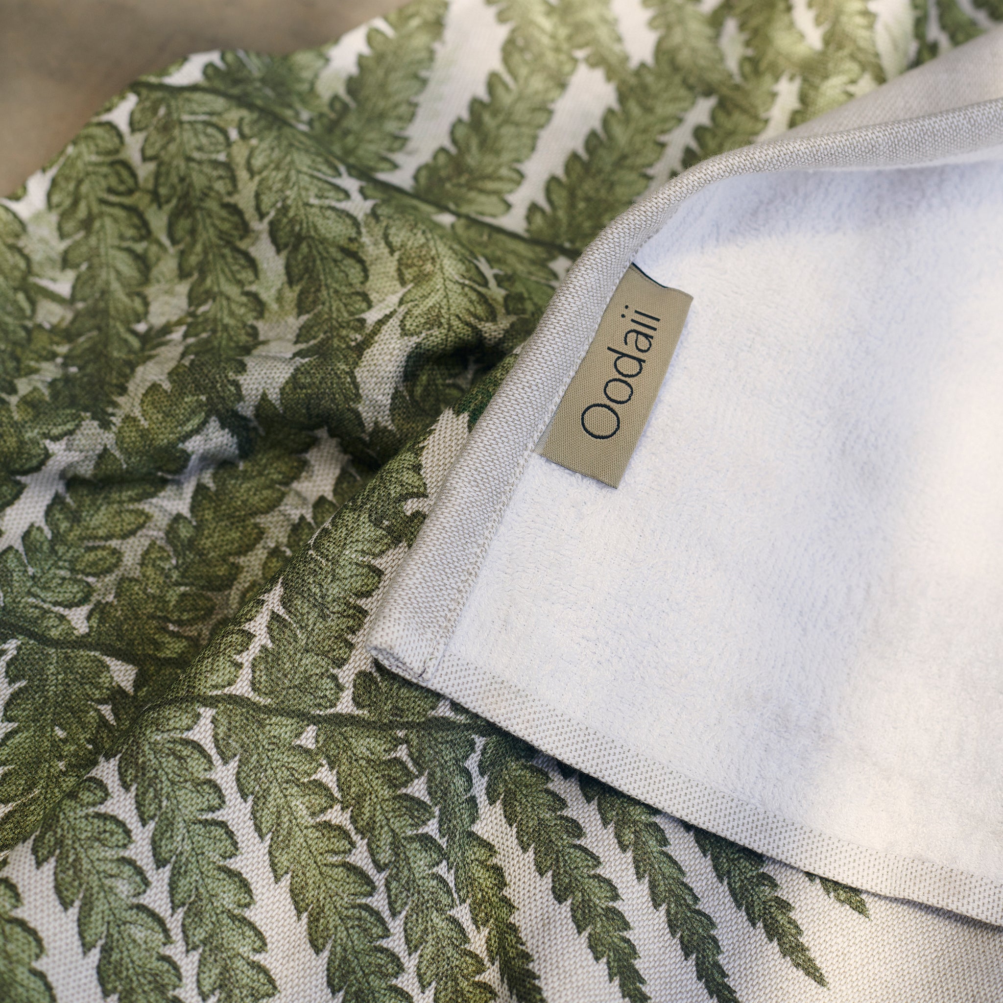 Fern Print | Cotton Bamboo | Hammam Terry | XL Bath Towel